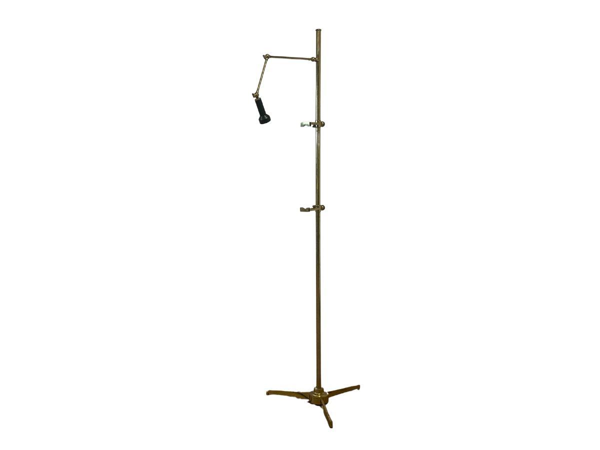 Post War Italian Illuminated Brass Floor Easel