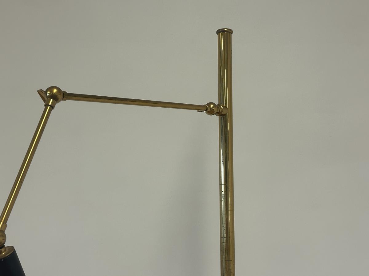 Post War Italian Illuminated Brass Floor Easel