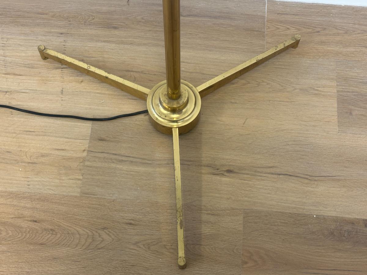 Post War Italian Illuminated Brass Floor Easel