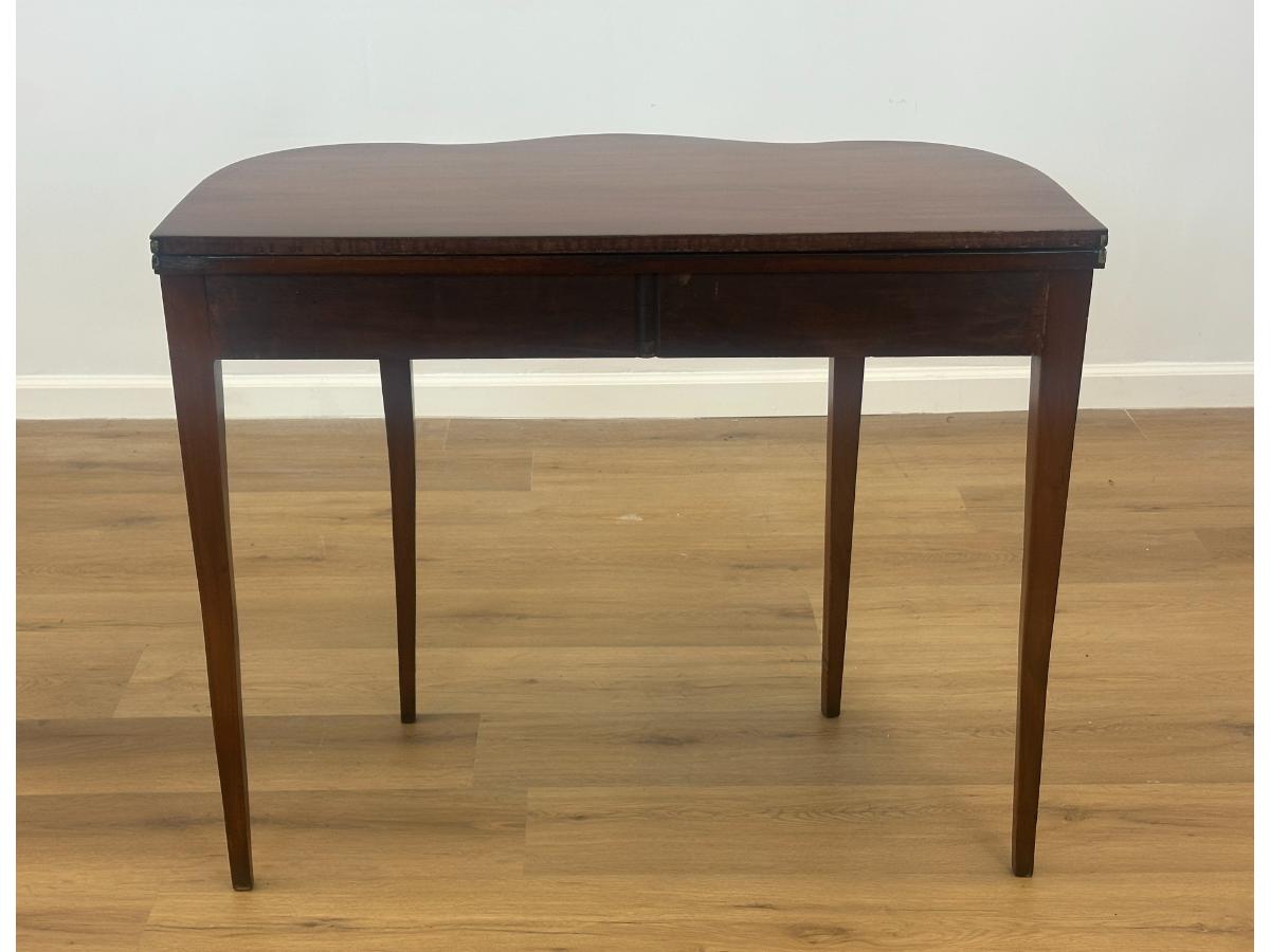 Antique Federal Style Serpentine Card Table