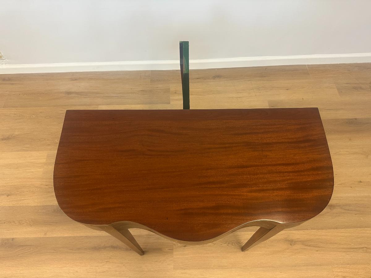 Antique Federal Style Serpentine Card Table