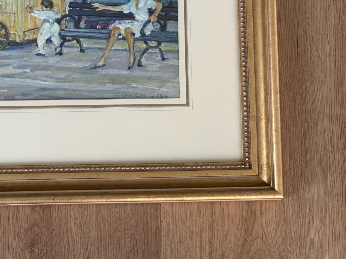 Henry Ives Cobb Framed Watercolor, Signed