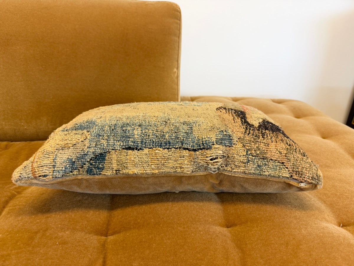 Antique French Tapestry Pillows, Pair