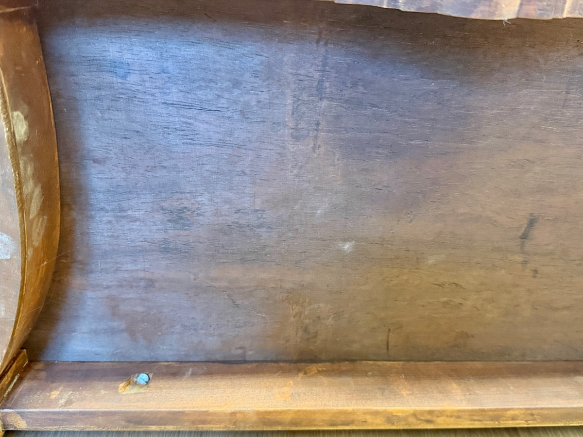 Antique Mahogany Side Tables with Brass Corner Gallery, Pair