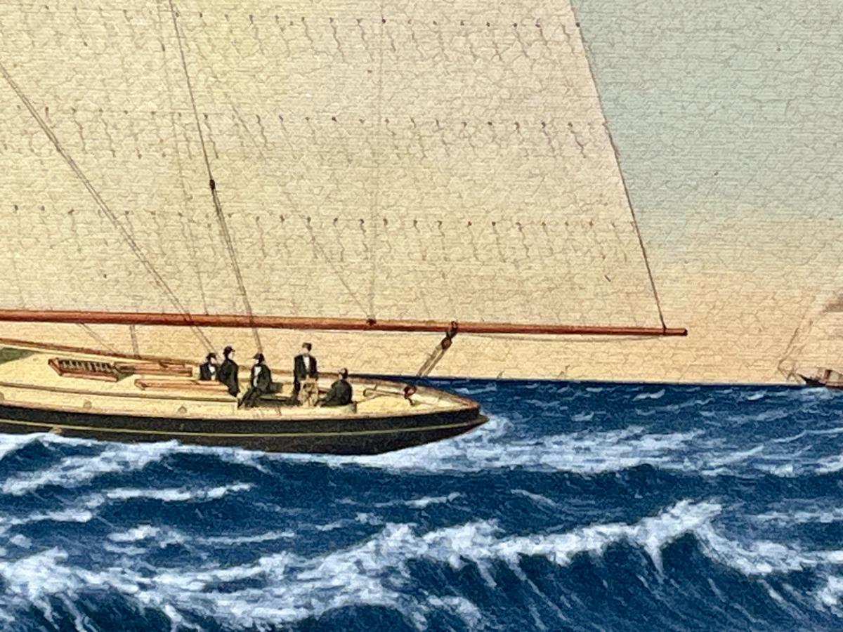 Pottery Barn Antique Yachts Canvas, Set of 2