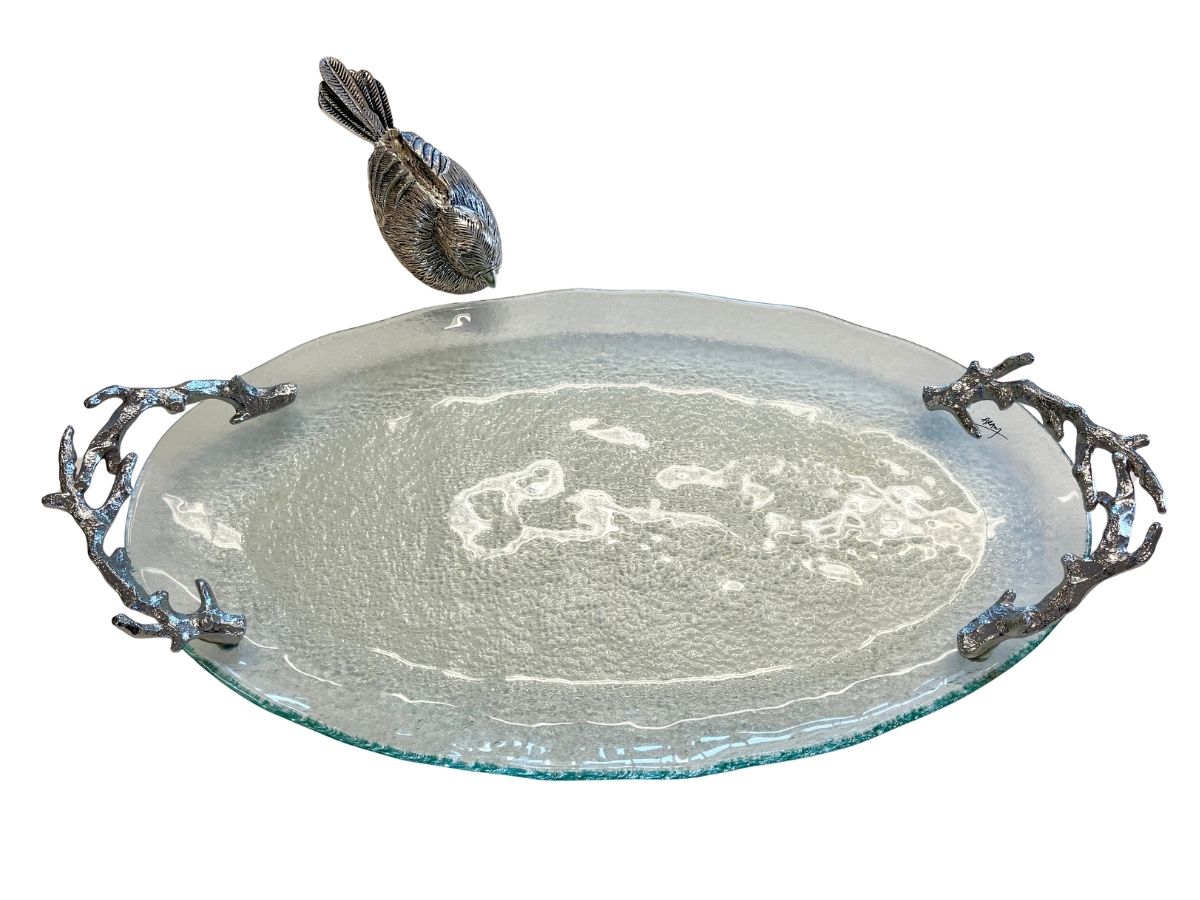 Bird & Michael Aram Glass Tray Pairing