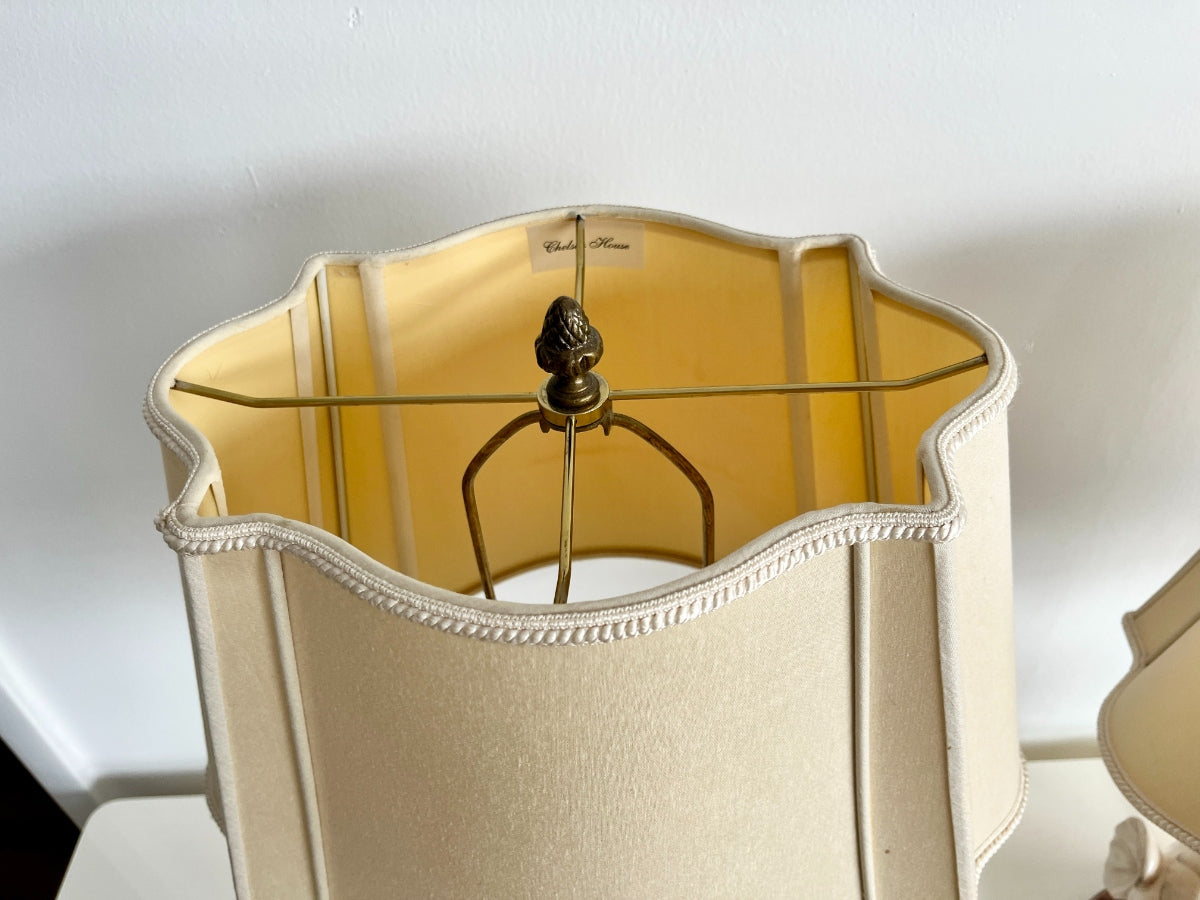 Elephant Lamps with Chelsea House Shades, Pair