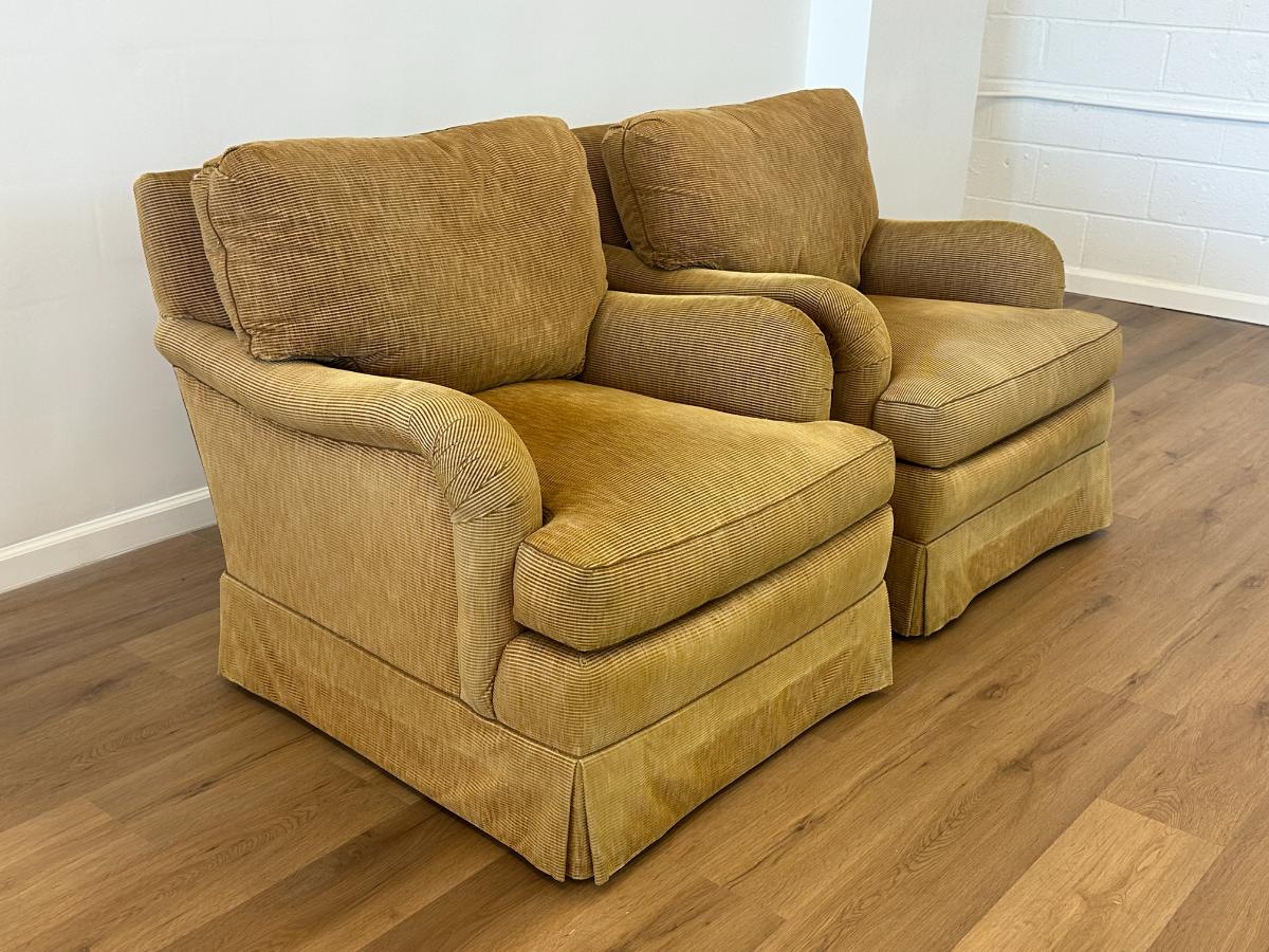 O. Henry House Ltd. Upholstered Chairs, Pair