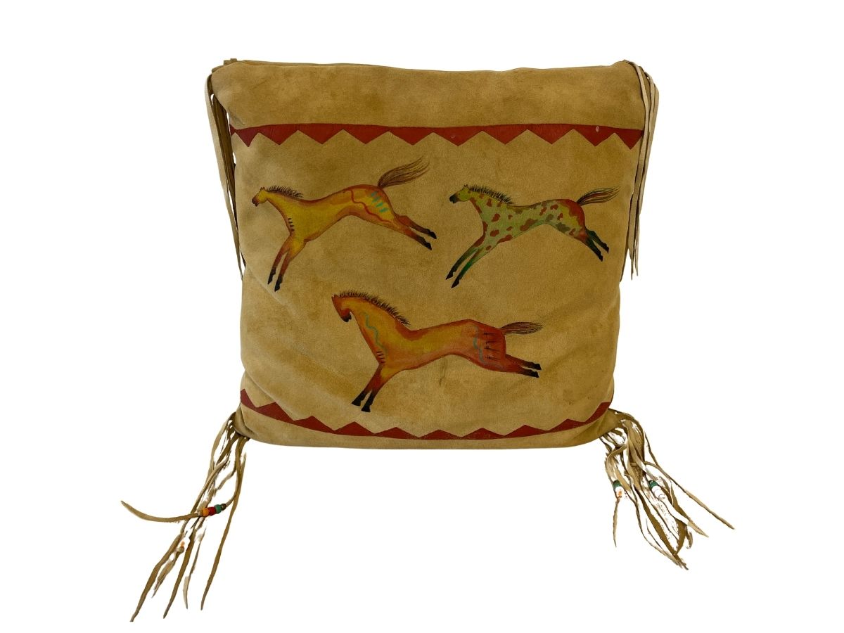 Suede Fringed Western Pillow