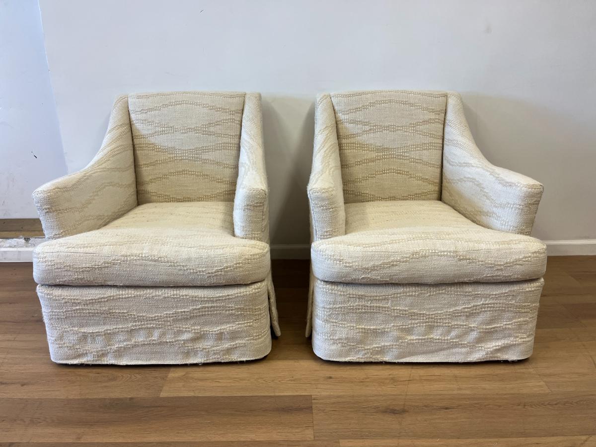 Custom Upholstered Kathy Ireland Club Chairs