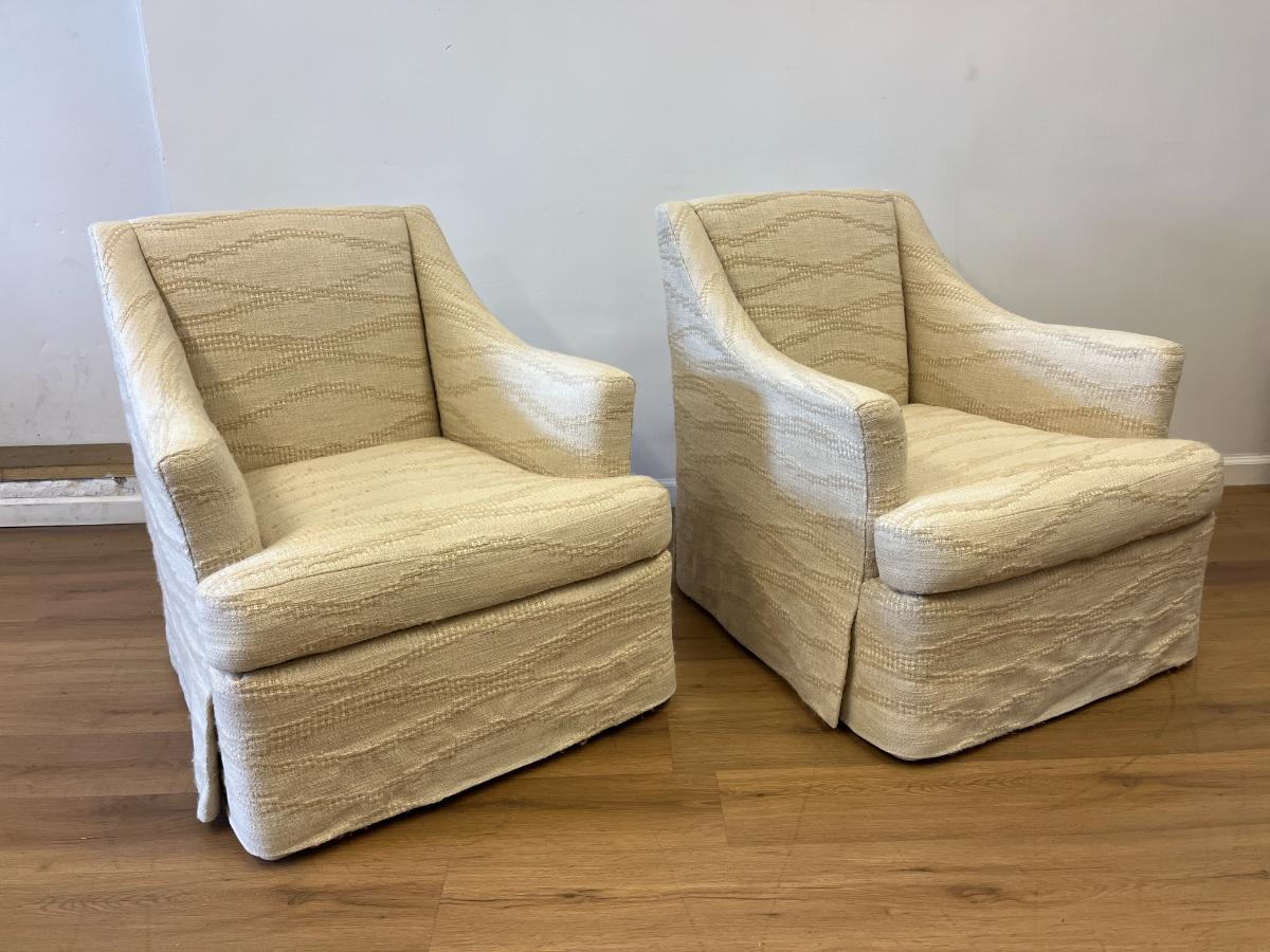 Custom Upholstered Kathy Ireland Club Chairs