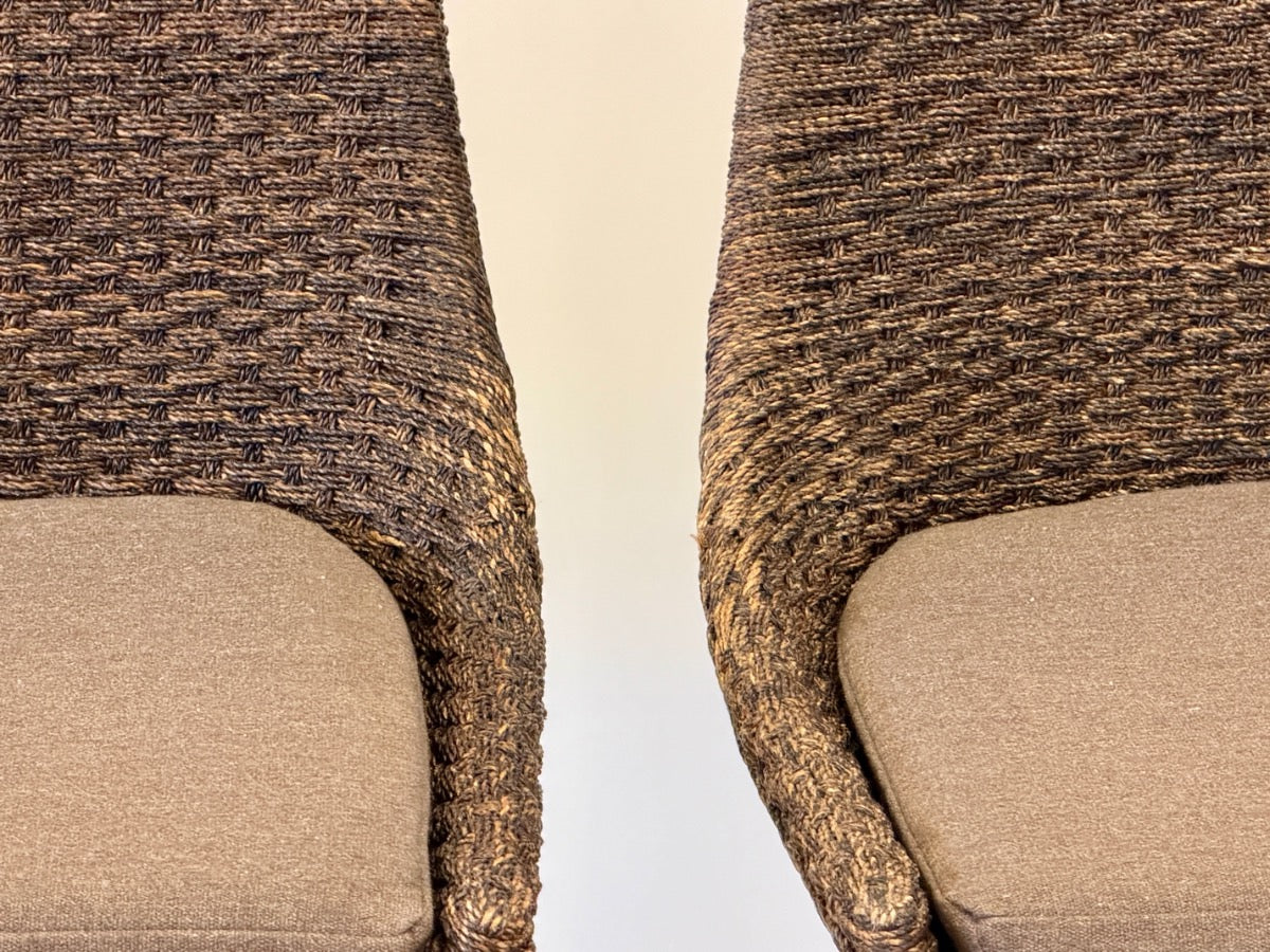 McGuire Woven Shelter Stools, Set of Three