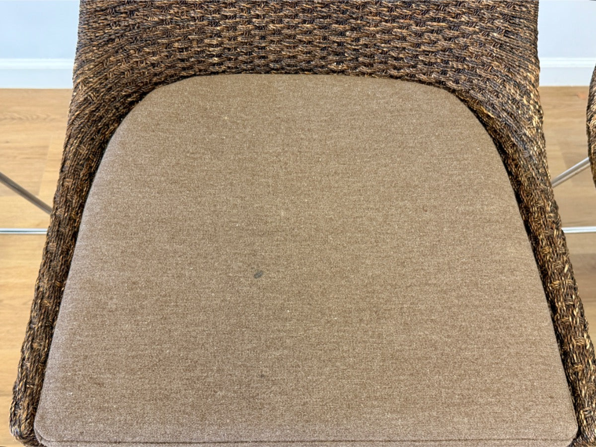 McGuire Woven Shelter Stools, Set of Three