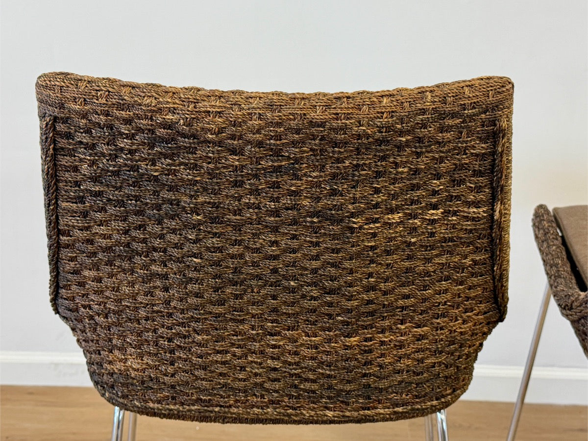 McGuire Woven Shelter Stools, Set of Three