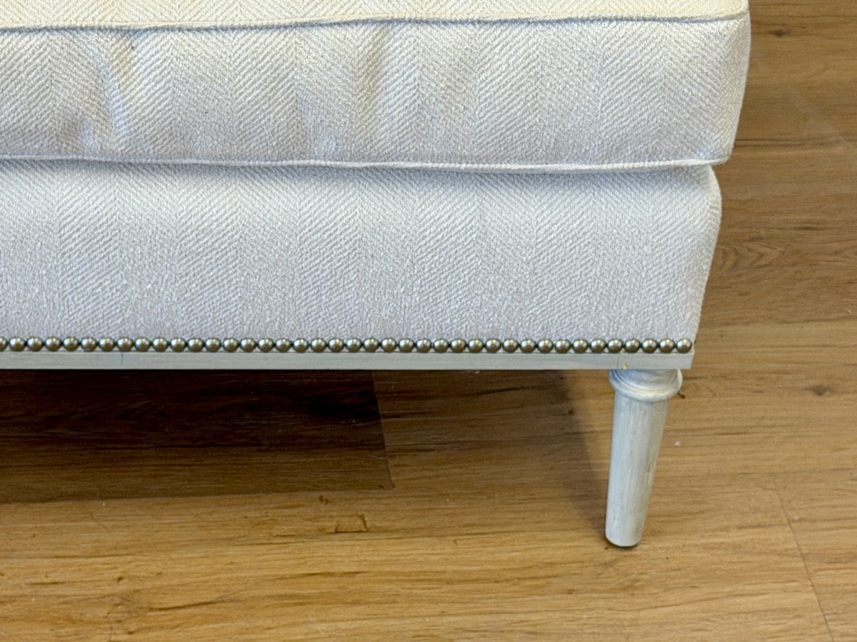 Custom Upholstered Club Chair with Nailhead Detail