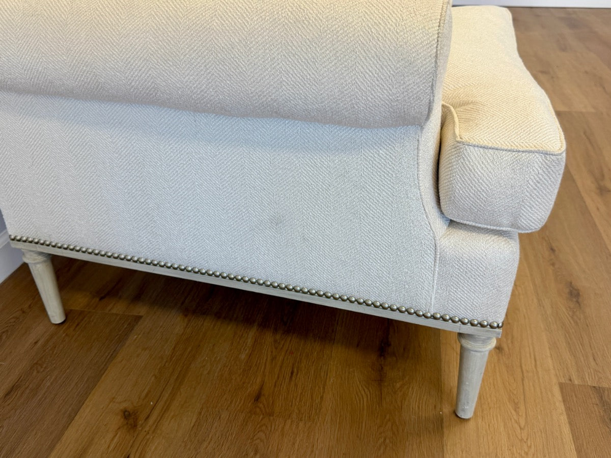 Custom Upholstered Club Chair with Nailhead Detail