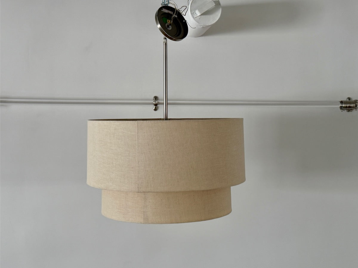 Large Contemporary Tiered Drum Pendant
