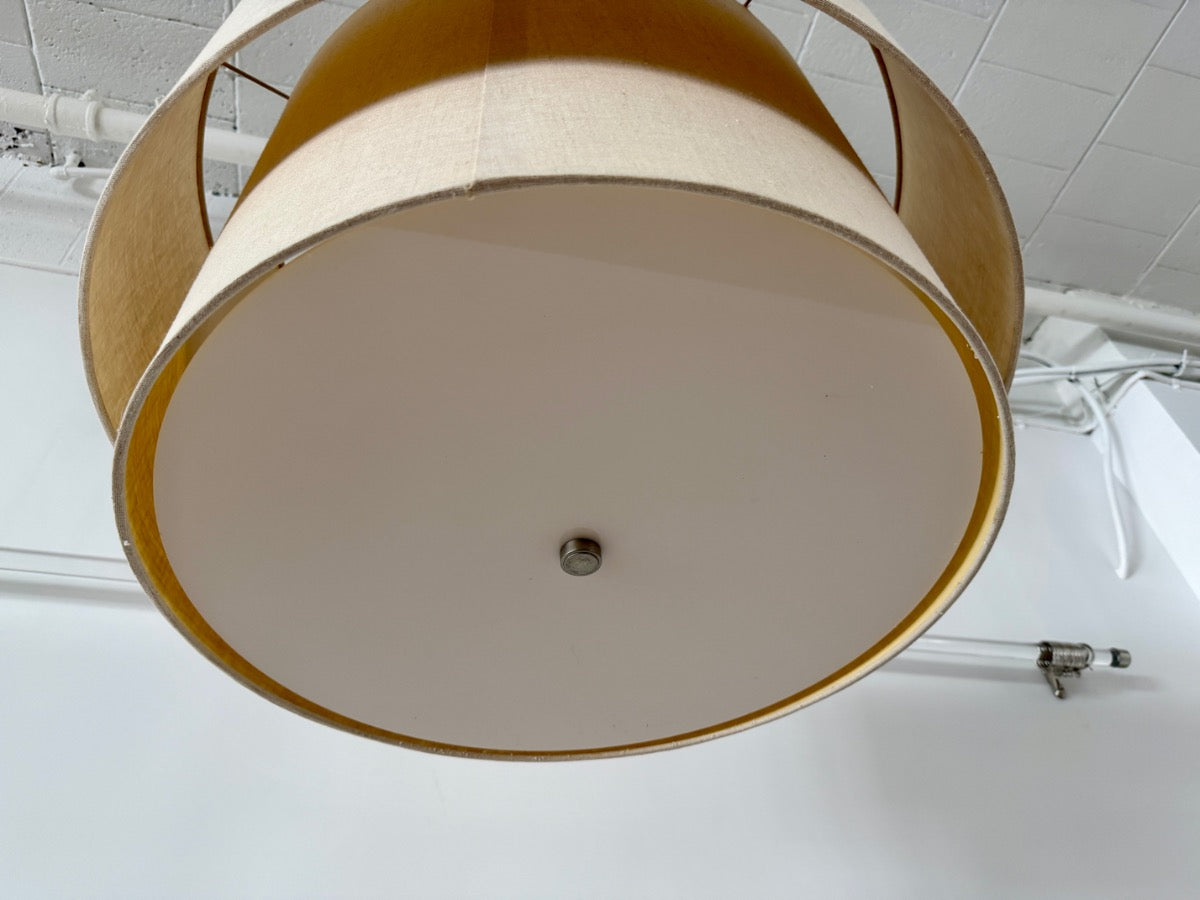 Large Contemporary Tiered Drum Pendant