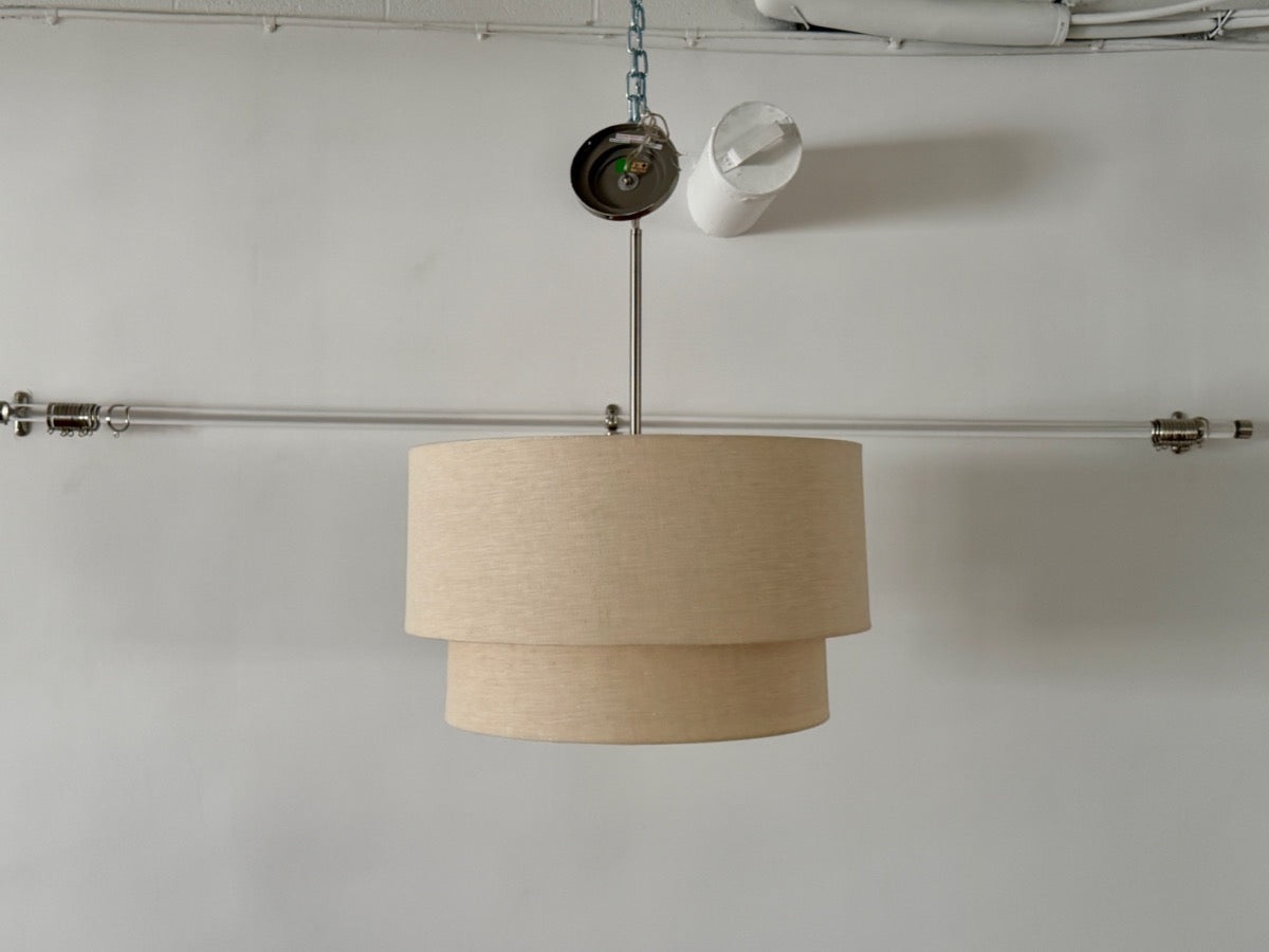 Large Contemporary Tiered Drum Pendant