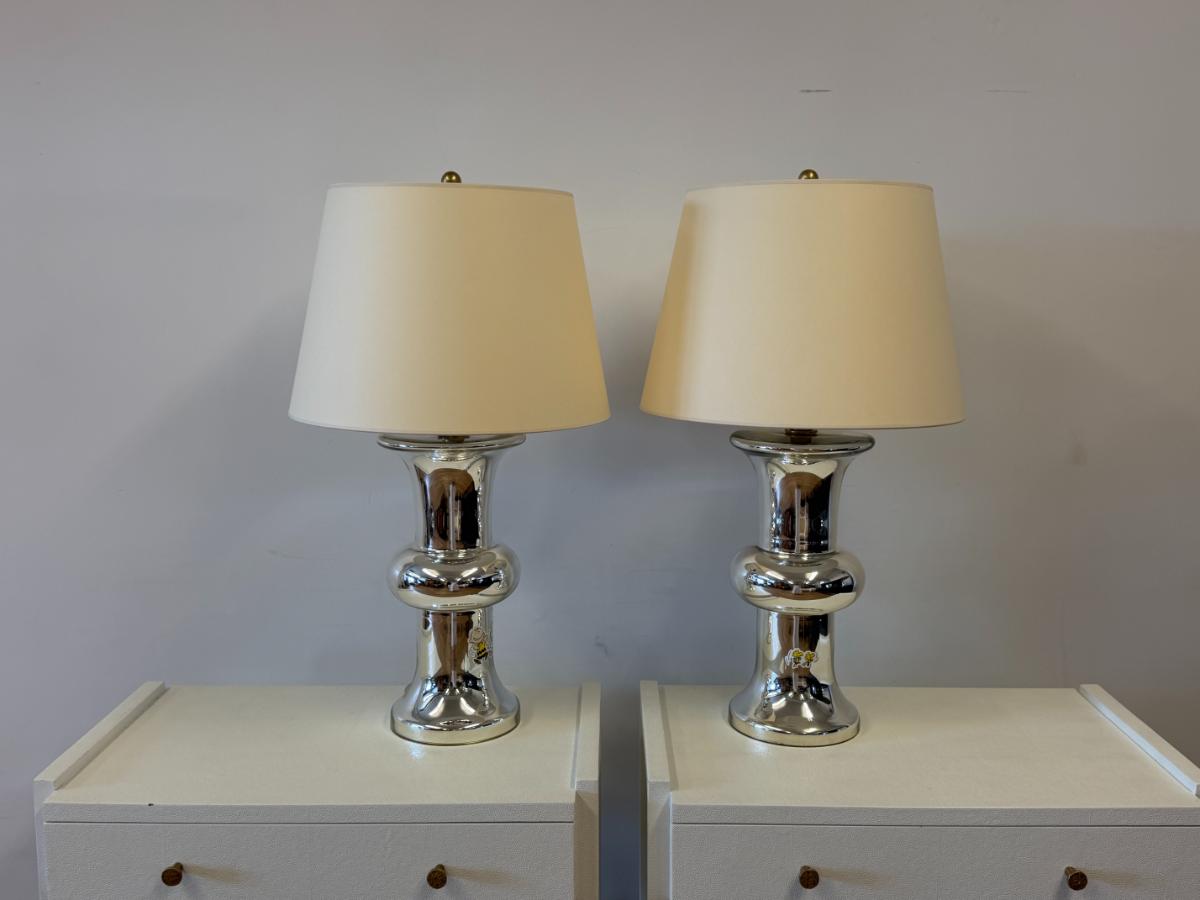 Bull Nose Table Lamps by Visual Comfort Signature, Pair