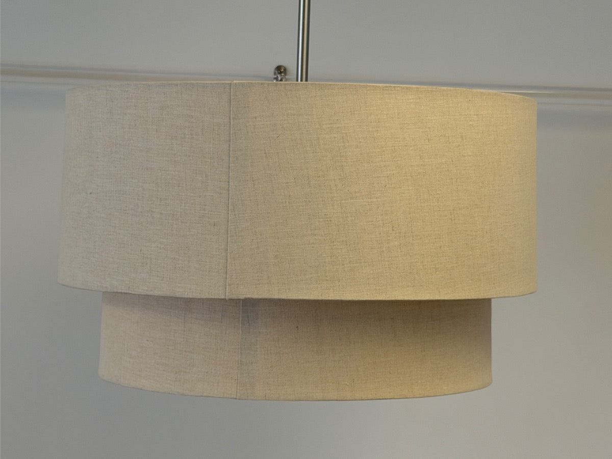 Large Contemporary Tiered Drum Pendant