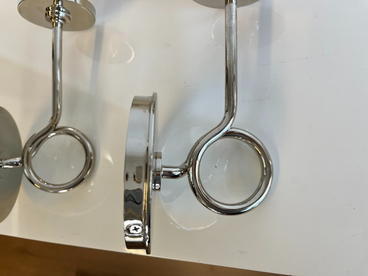 Chapman & Myers for Visual Comfort Symmetric Twist Single Sconces, Pair