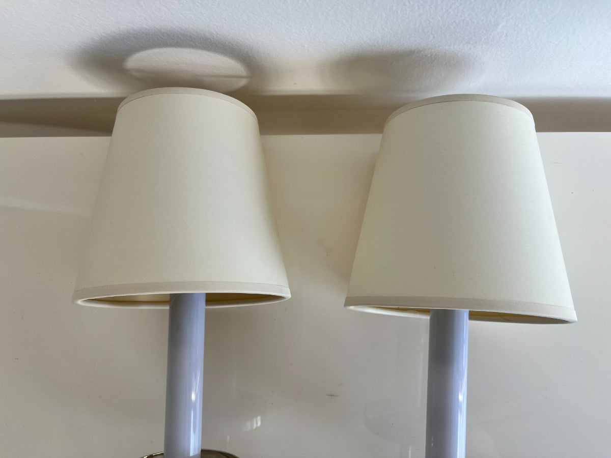 Chapman & Myers for Visual Comfort Symmetric Twist Single Sconces, Pair