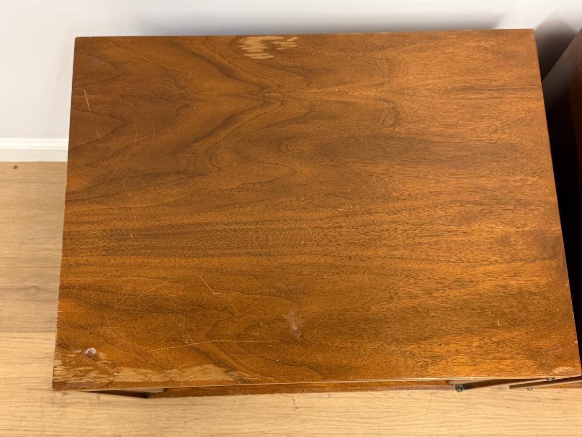 Specialty Woodcraft Inc. Mid Century Modern Nightstands, Pair
