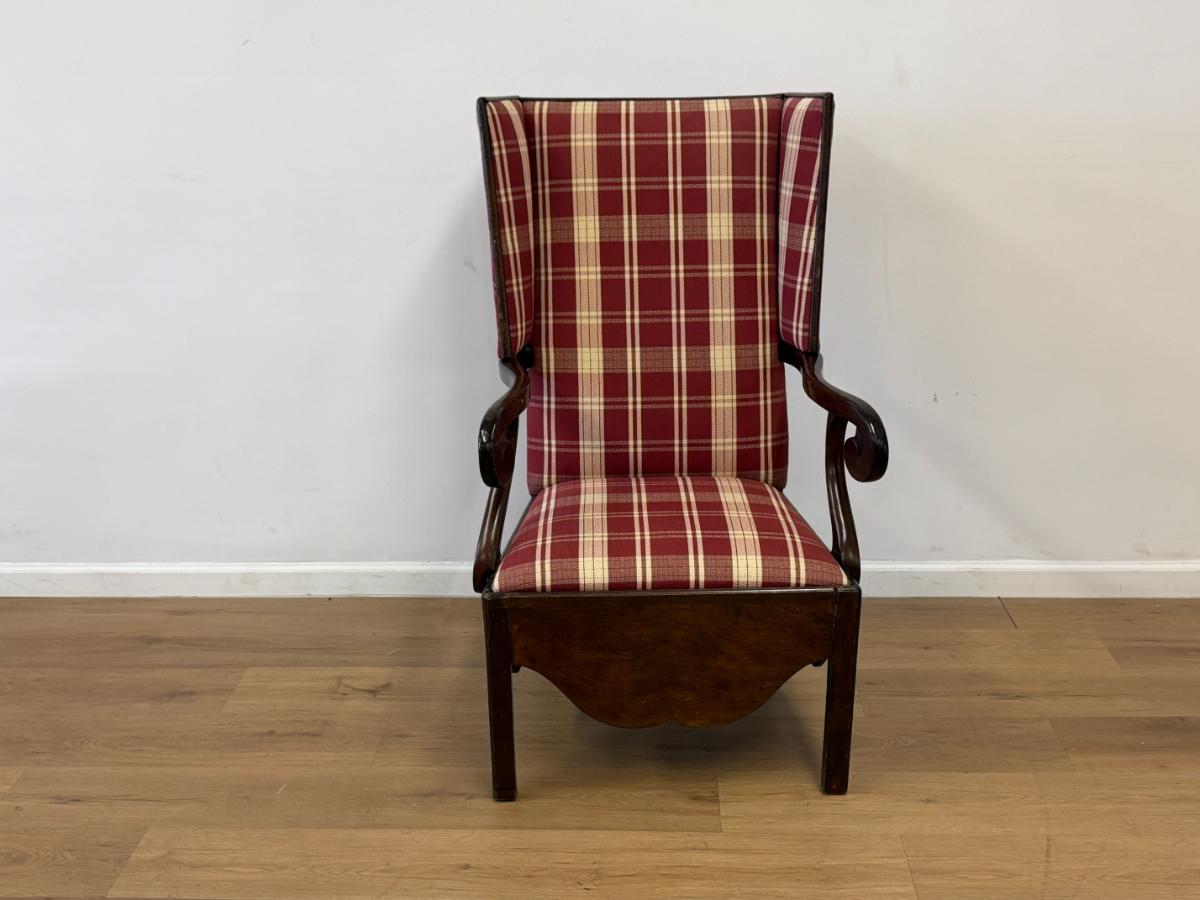 George III Wing Commode Chair, Circa 1790