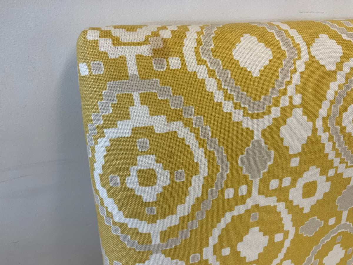 Custom Upholstered Yellow Arm Chair