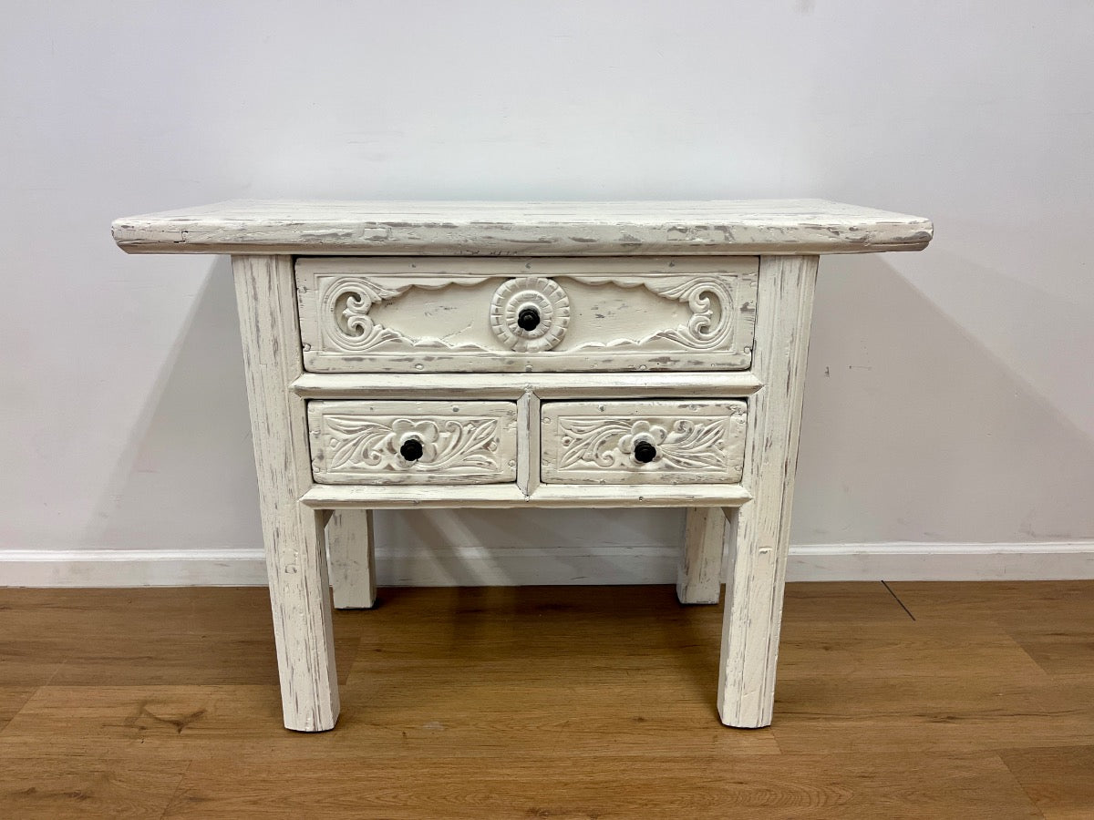 Vintage Whitewashed Chinese Altar Table