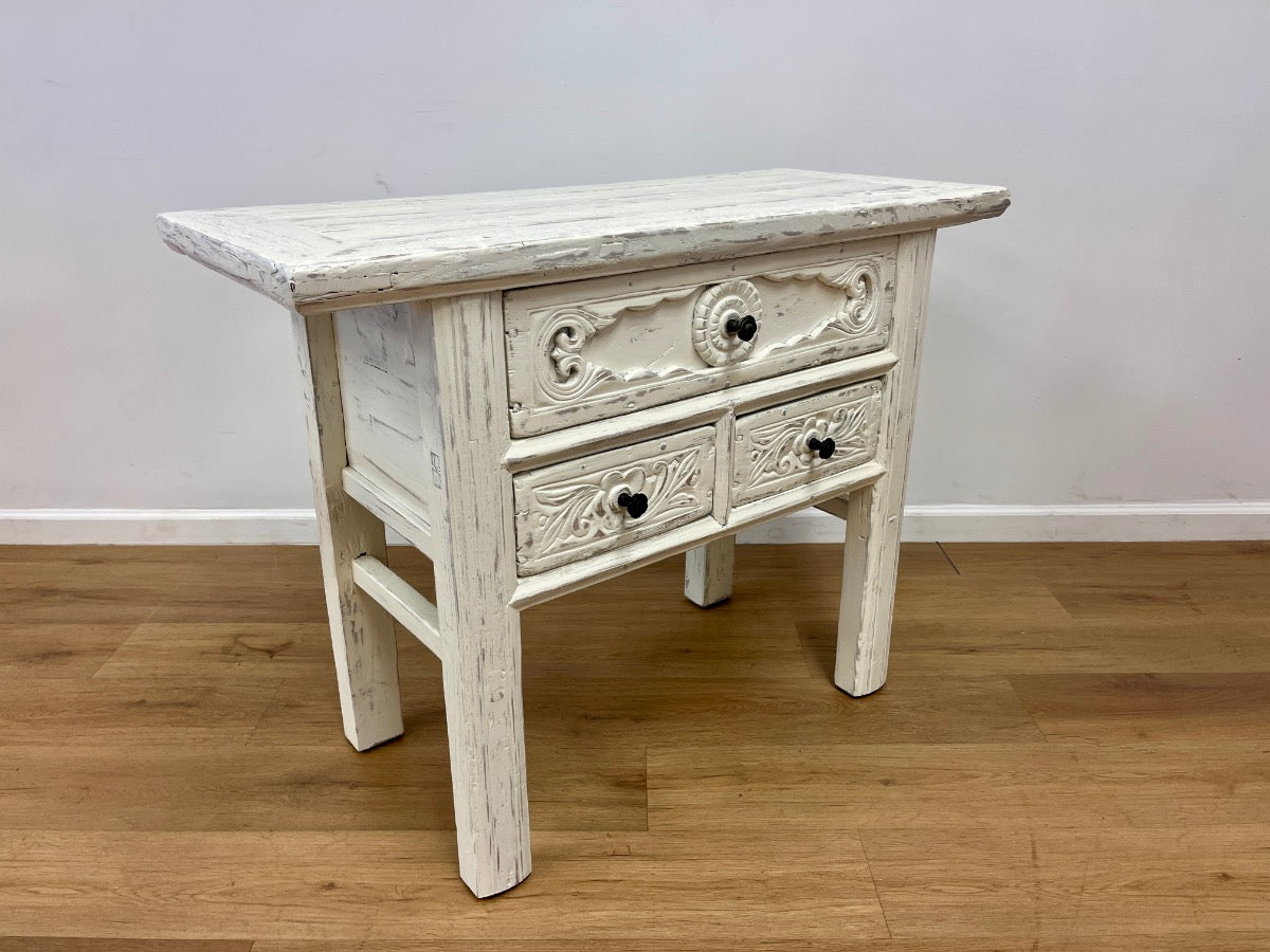 Vintage Whitewashed Chinese Altar Table