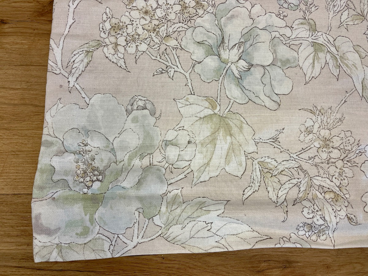 Linen Botanical Roman Shades, Pair