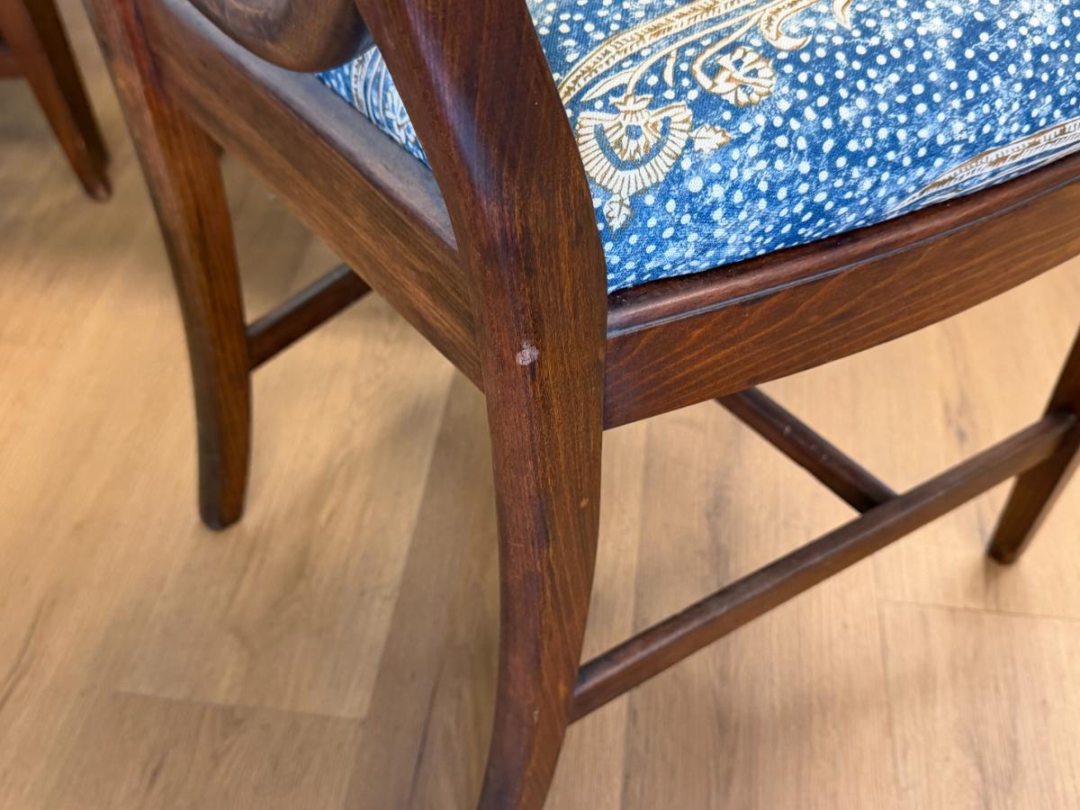 Vintage Hepplewhite Style Shield Back Dining Chairs, Set of 8
