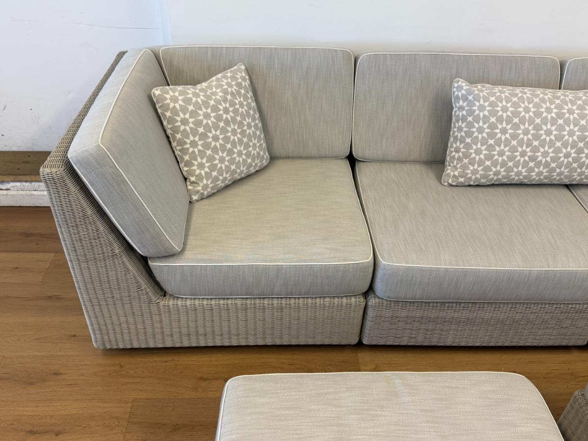 Kingsley Bate Westport Outdoor Sectional and Ottomans