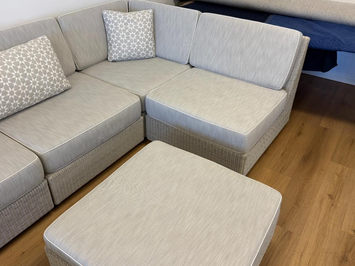 Kingsley Bate Westport Outdoor Sectional and Ottomans