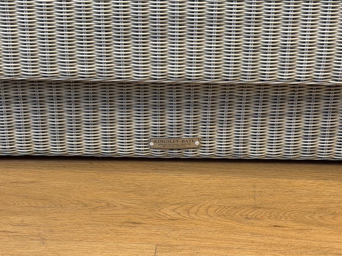 Kingsley Bate Westport Wicker Square Coffee Tables, Pair