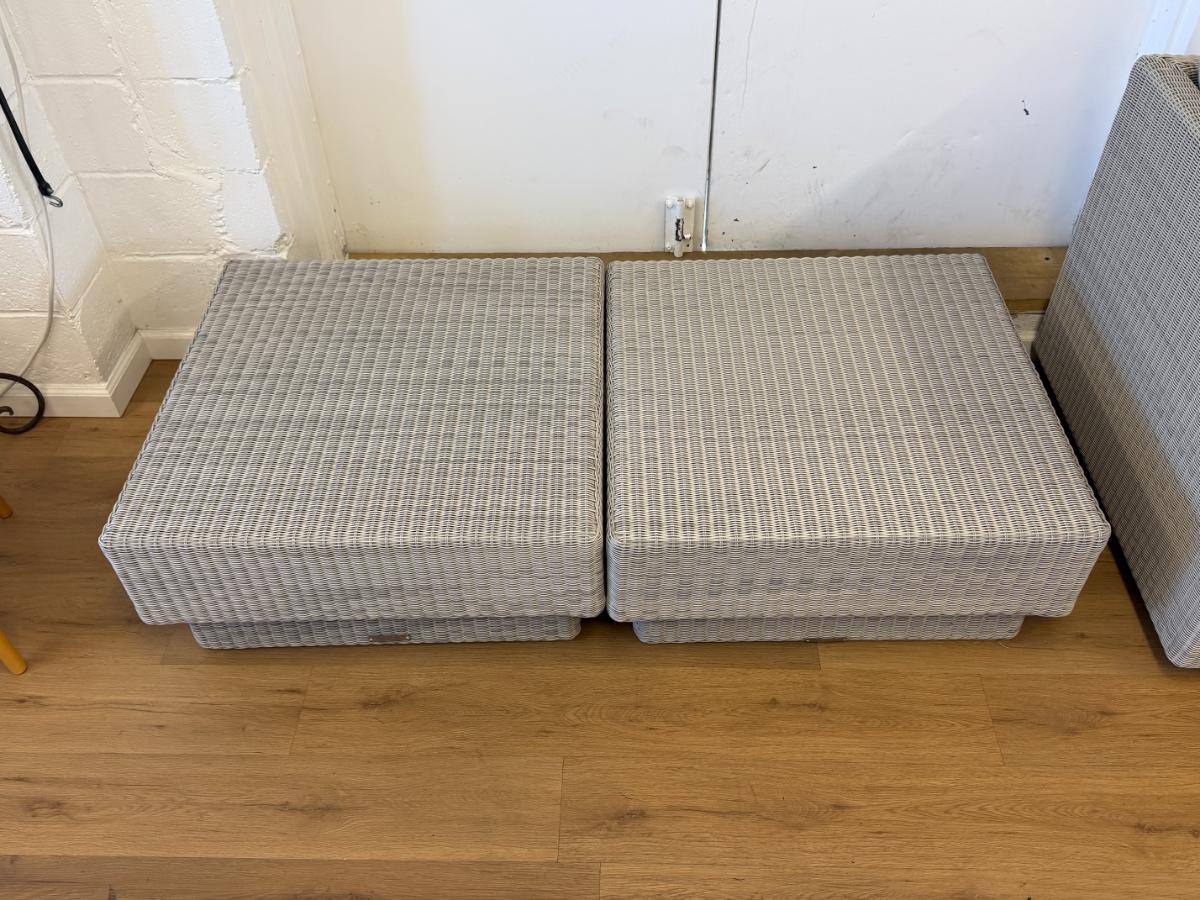 Kingsley Bate Westport Wicker Square Coffee Tables, Pair