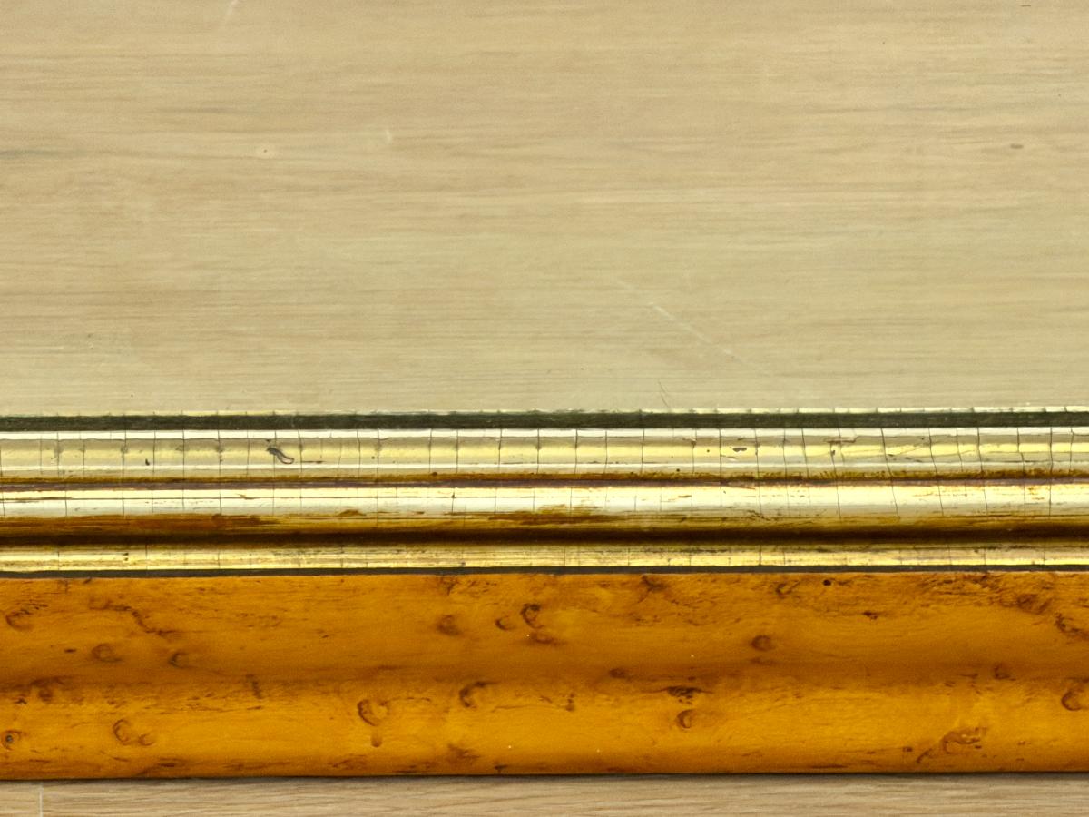 Antique Burlwood & Gilded Mirror