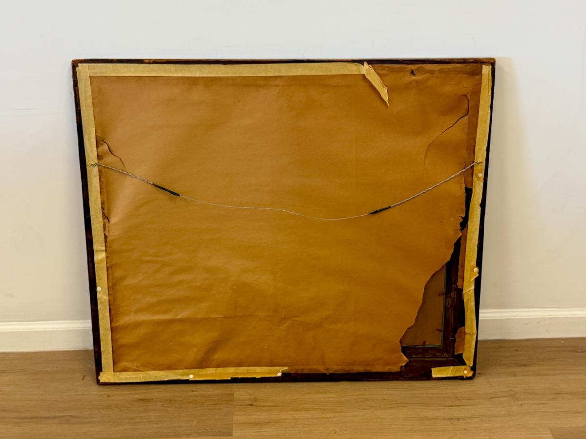 Antique Burlwood & Gilded Mirror