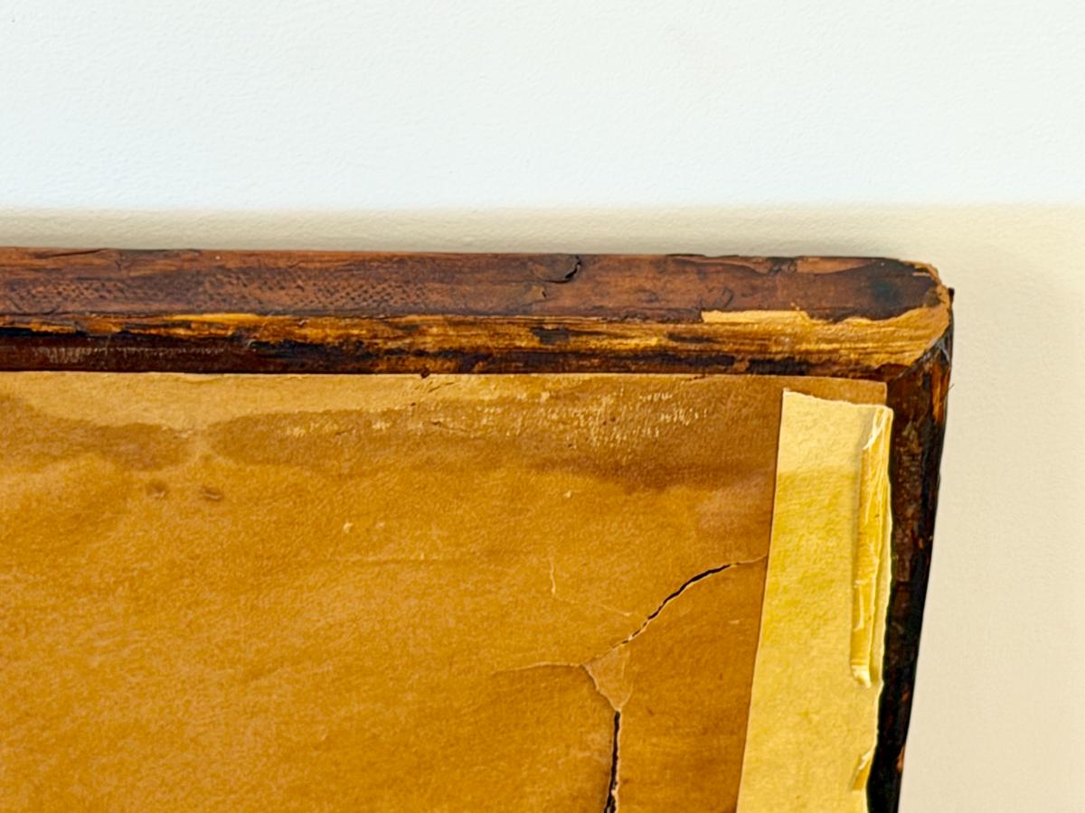 Antique Burlwood & Gilded Mirror