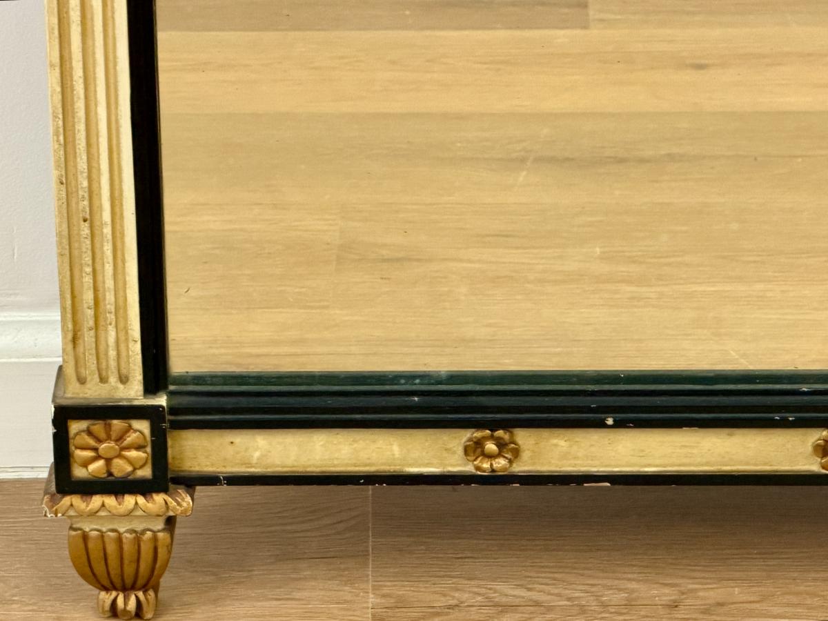 Gilded & Black Arched Mirror