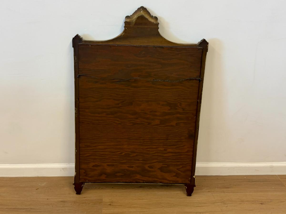 Gilded & Black Arched Mirror