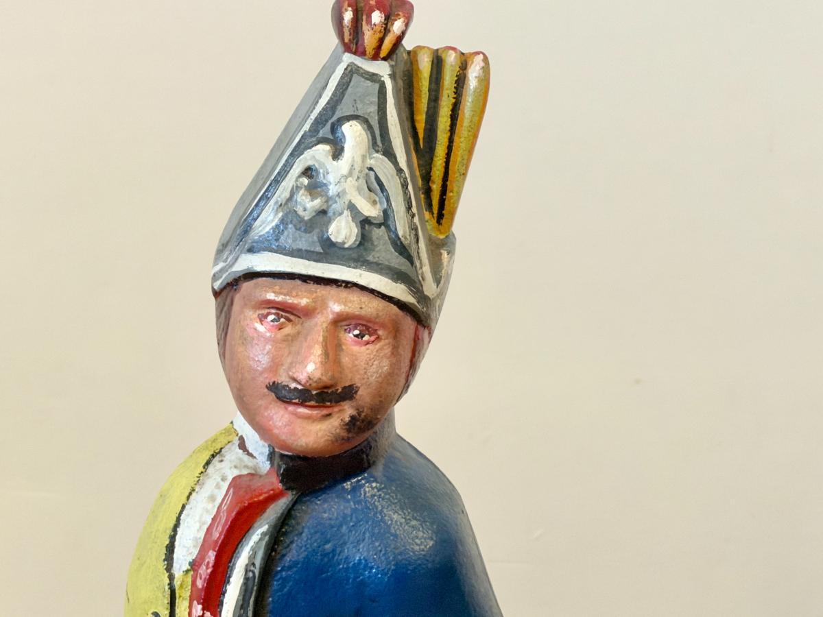 Cast Iron Hessian Soldiers Andirons