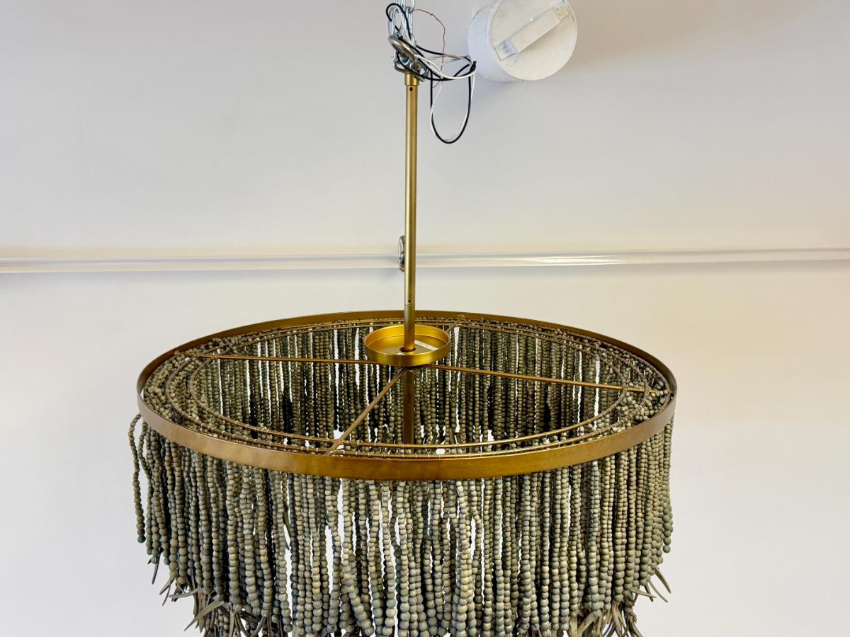 Arteriors Baja 3 Light 30″ Wide Beaded Drum Chandelier