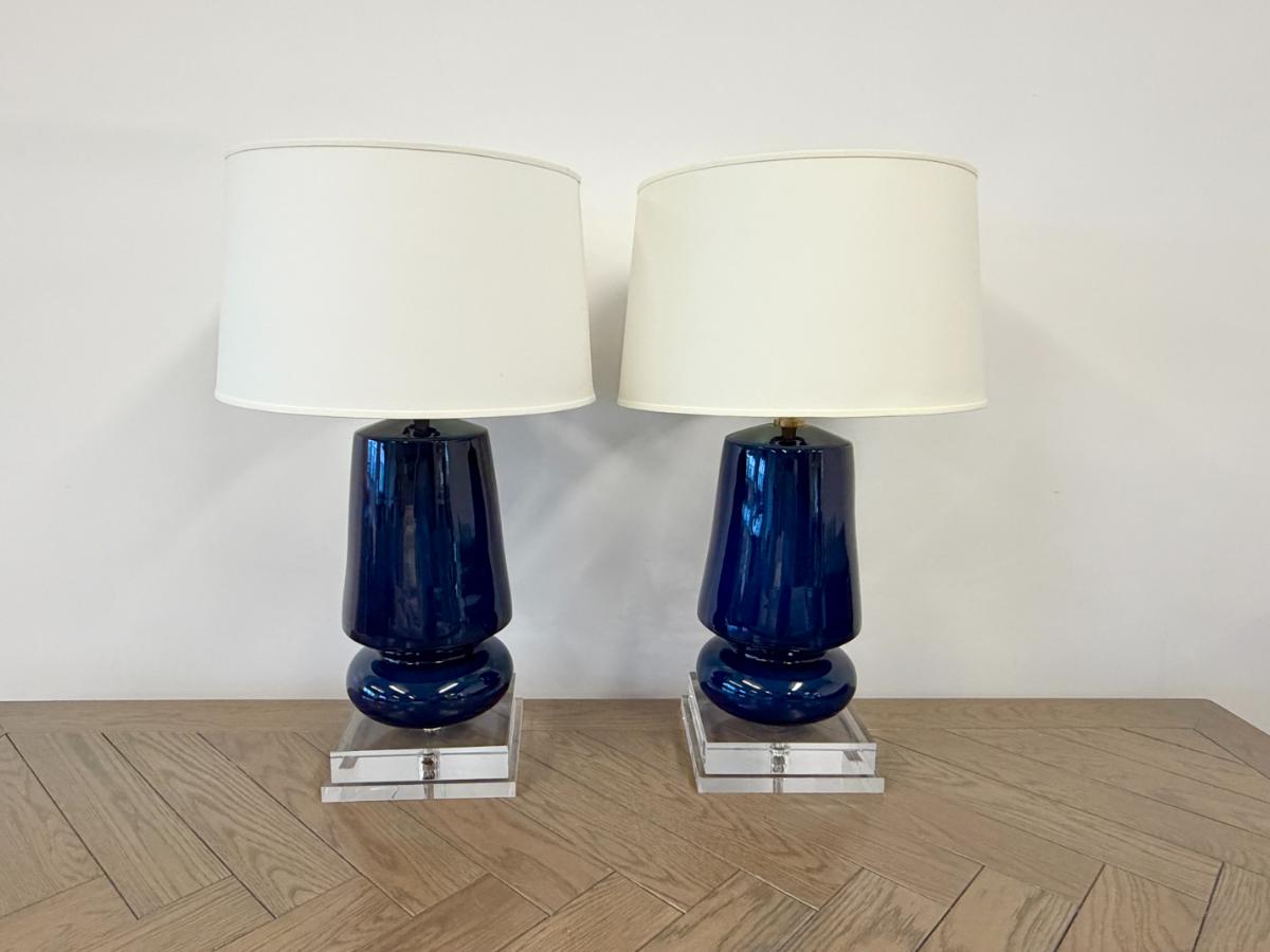 Visual Comfort Signature Parisienne Table Lamps, Pair
