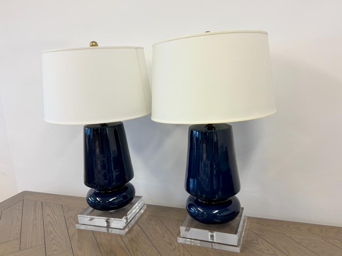 Visual Comfort Signature Parisienne Table Lamps, Pair