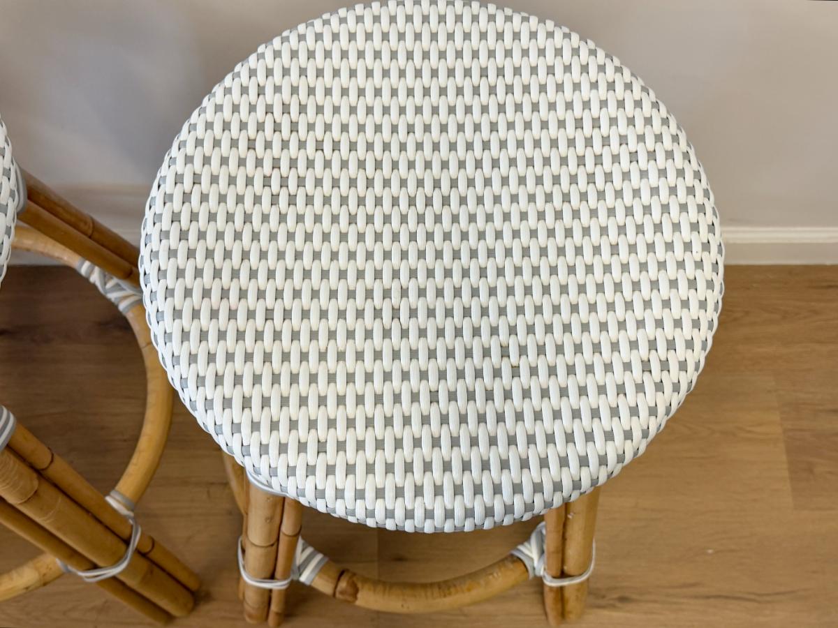 Serena & Lily Riviera Rattan Counter Stools, Set of 3