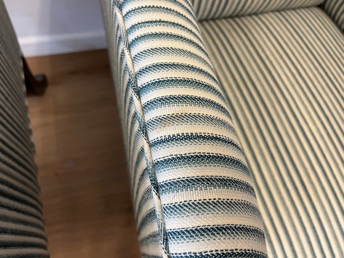 Highland House Host Chairs in Lorenzo Castillo Striped Wool, Pair