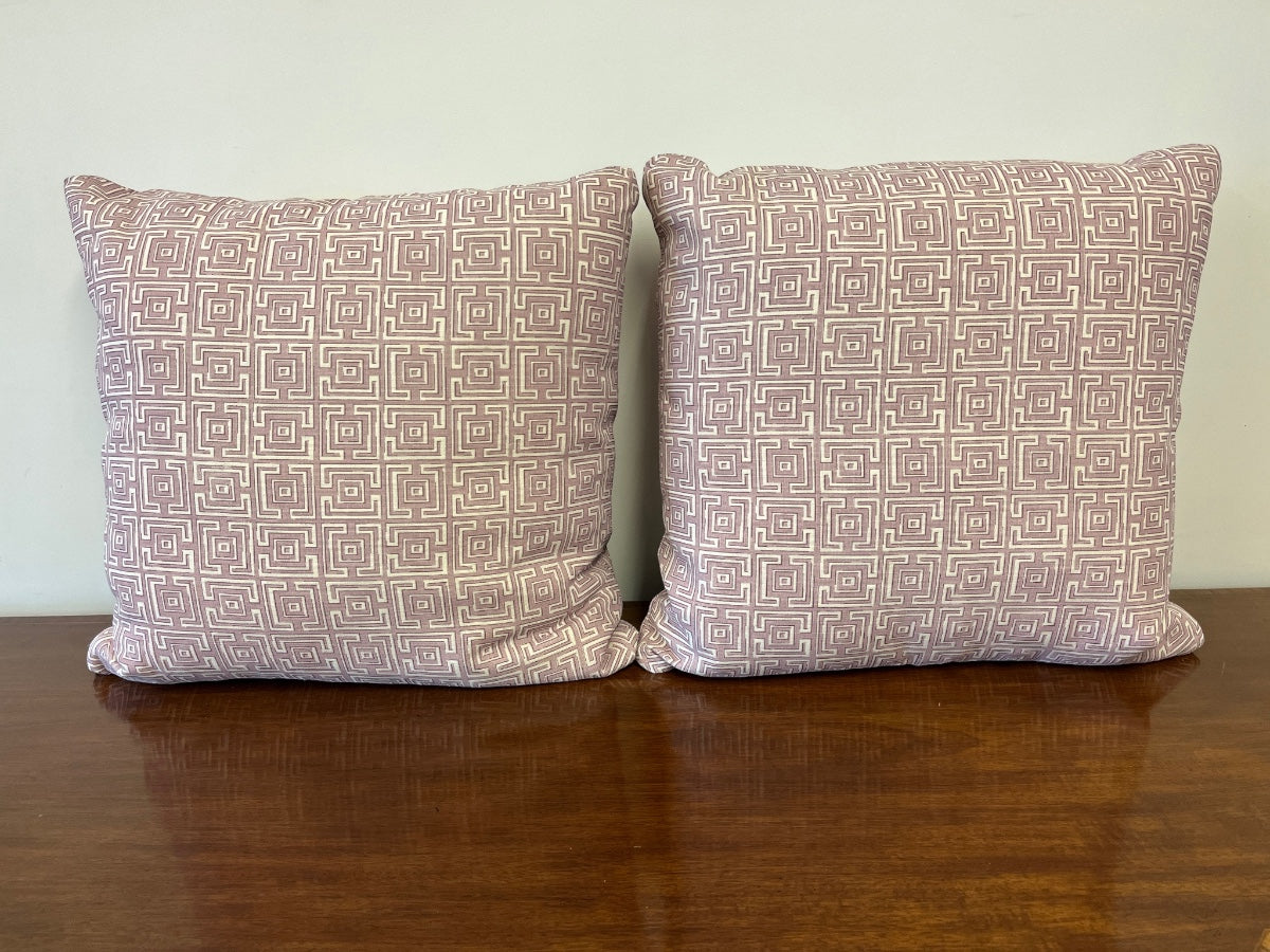 Elizabeth Eakins Cybill Fabric Pillows in Orchid, Pair